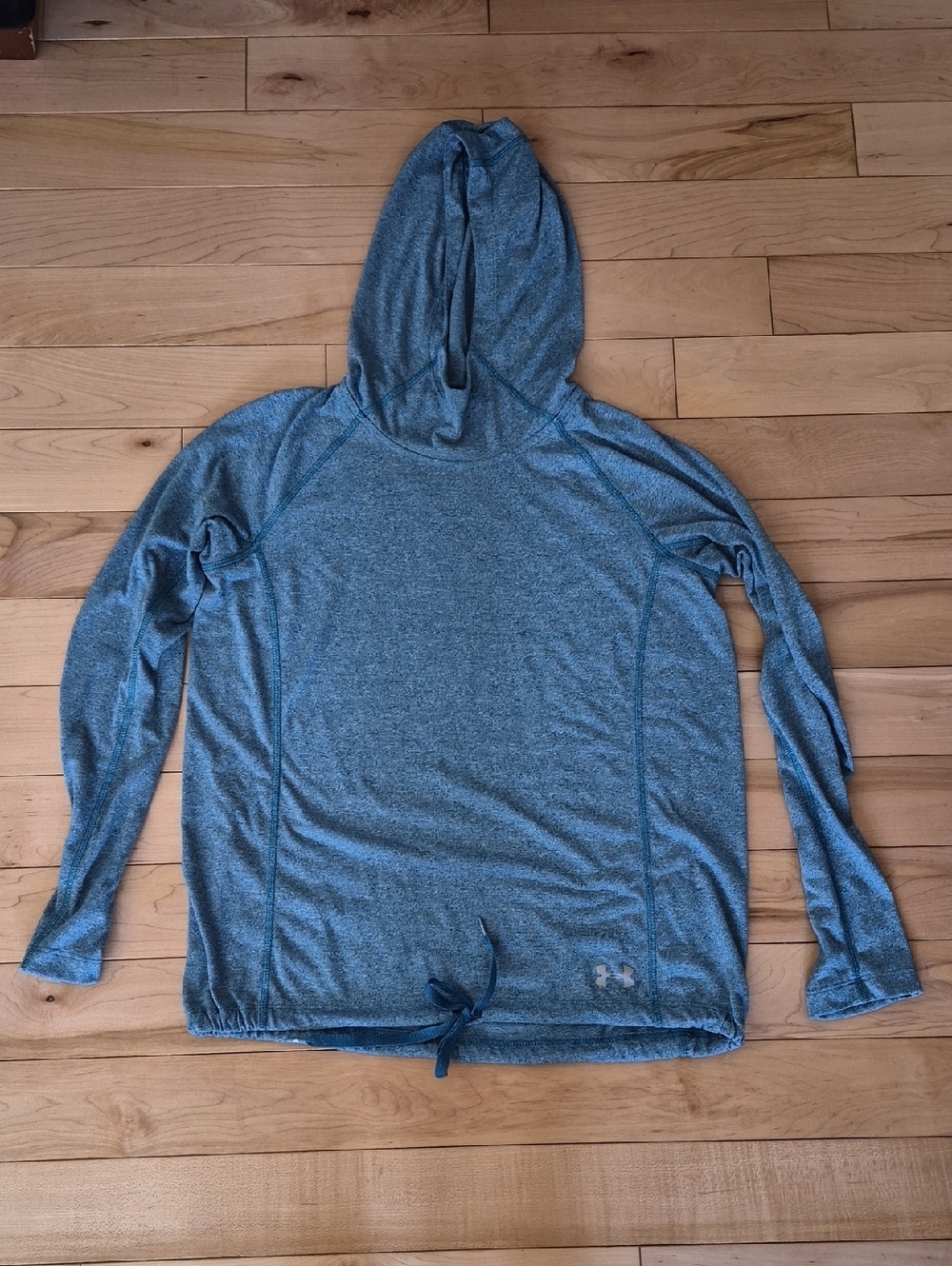 Under Armour Women's Size Medium Heathered Blue Hooded Pullover